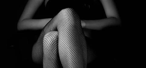 foto van benen in netkousen