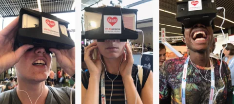 Jongeren met een VR-bril op