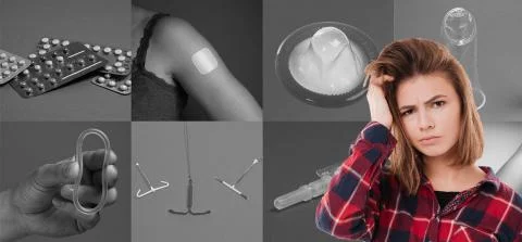 foto van een meisje en anticonceptiemiddelen